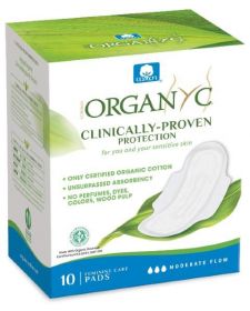 Organ(y)c Sanitary Pads Day folded Wings 100% cotton 10pcs (GOTS certified)