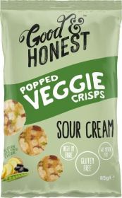 Good & Honest Popped Veggie soya pea sour cream, Chives & Parsley 85g