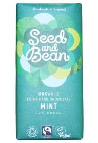 Seed & Bean Organic & Fairtrade Dark Mint Choc 75g