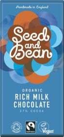 Seed & Bean Organic & Fairtrade Rich Milk 37% Choc 75g