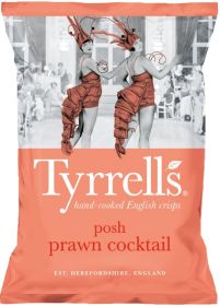 Tyrrells Posh Prawn Cocktail Crisps 40g
