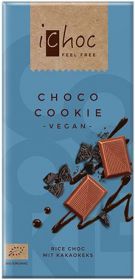 iChoc Organic Choco Cookie Rice Chocolate 80g x10