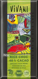Vivani ORG Milk, Rice 40% Cocoa Chocolate 100g