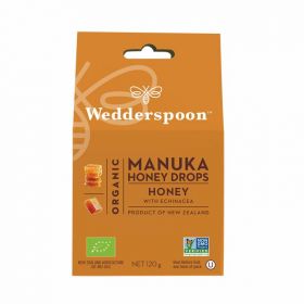 Wedderspoon Natural Manuka Honey Drops Manuka  (20 Drops Per Box) 120g-Single