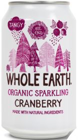 Whole Earth Organic Lightly Sparkling Cranberry Drink 330ml x24
