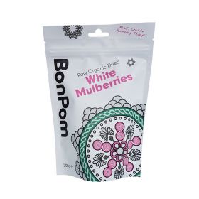 BonPom Raw Organic Dried White Mulberries 1 x200g
